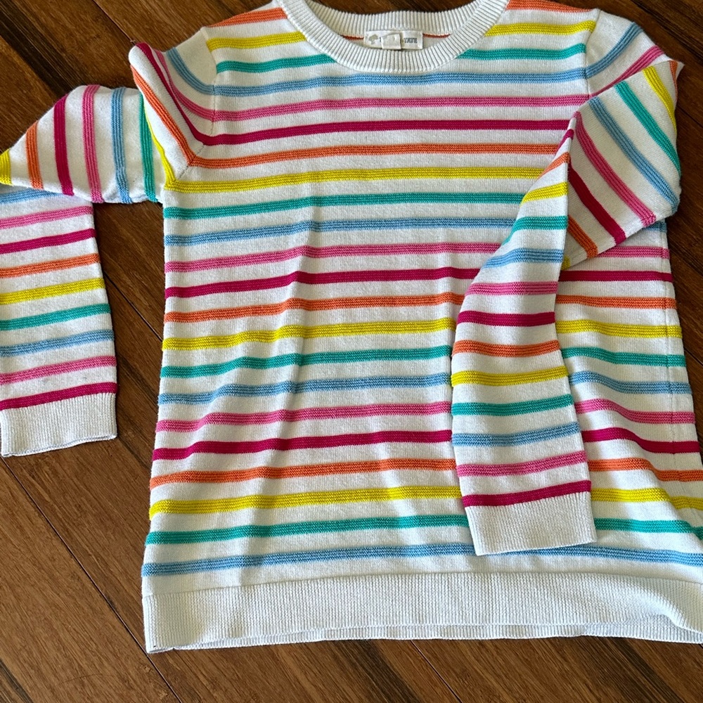 Stripped Spring Rainbow Sweater-(7-8)